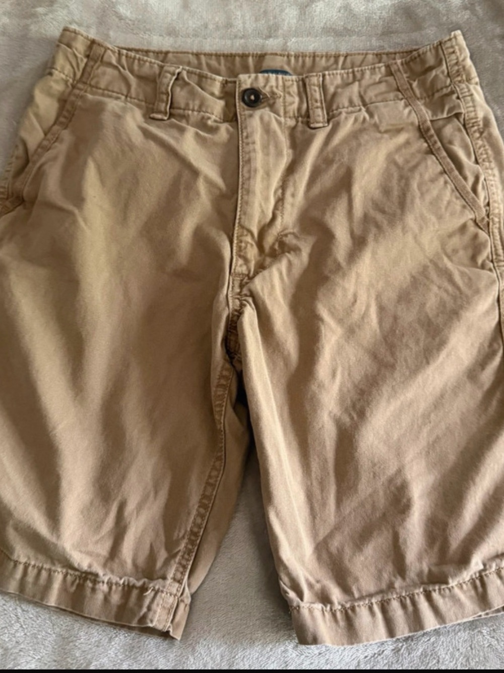 (B)Like New Old Navy Men's Khaki Flat-Front Shorts